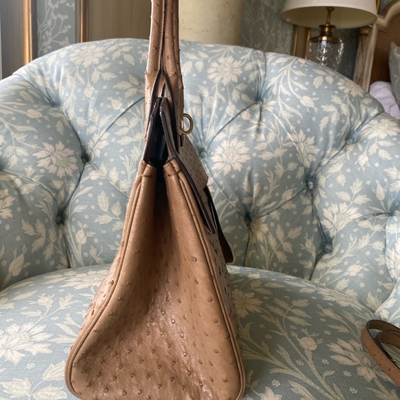 Ostrich brown bag - Picture 4 of 10